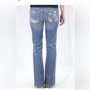 Joe’s Jeans 1971 Hendrix Embroidered Jeans Light Blue Size 28